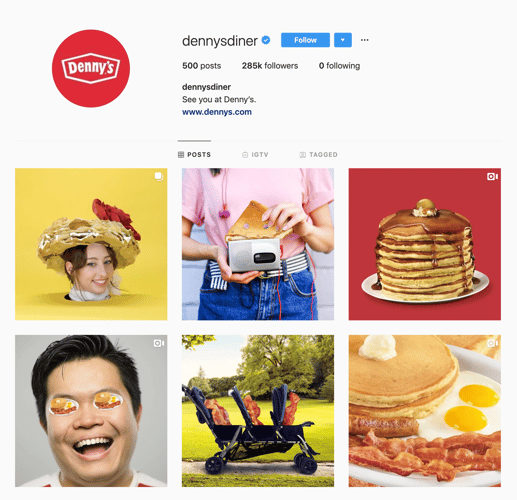 dennys instagram