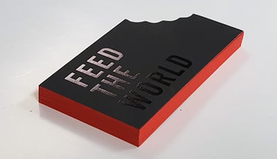 die cut business card