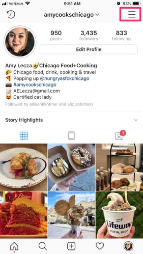 download all instagram data profile page