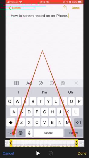 Edit a Screen Recording on iPhone