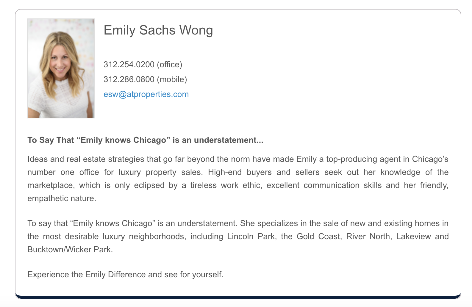 How To Craft A Memorable Realtor Bio Examples   Emilysachswong 