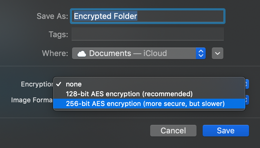 mac file encryption type