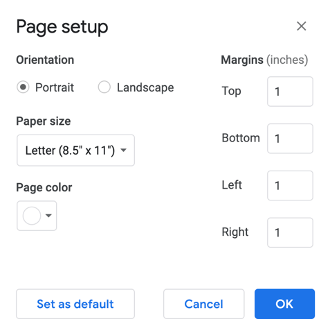 enter margin size