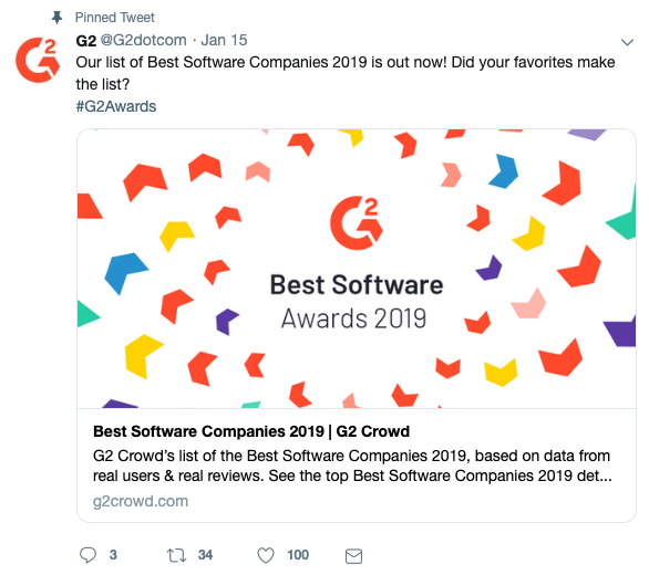 example of tweet external communication