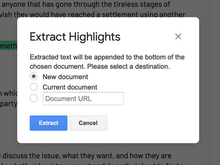 extract highlights