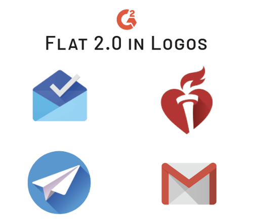 flat 2.0 trend in logos