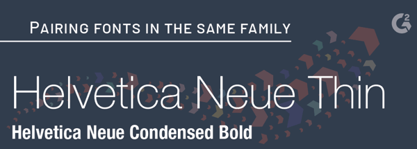 font pairing in families