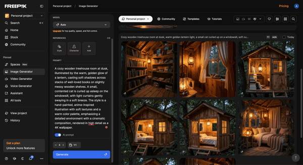 freepik ai image generation result