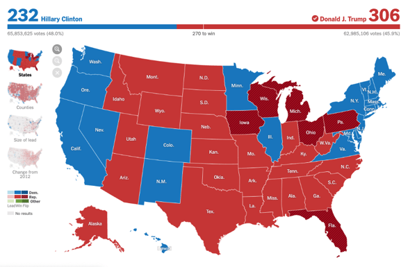 Example of a choropleth map