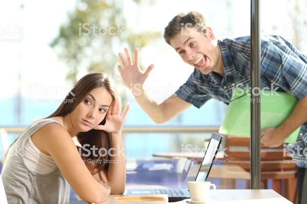 girl ignoring guy