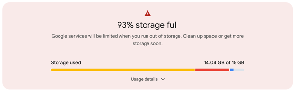 gmail storage
