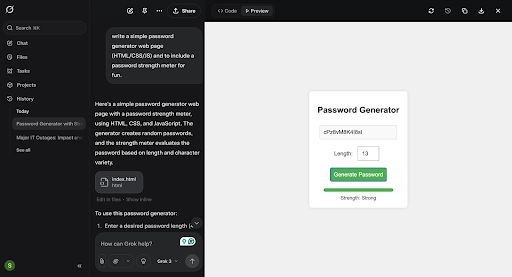 grok for coding
