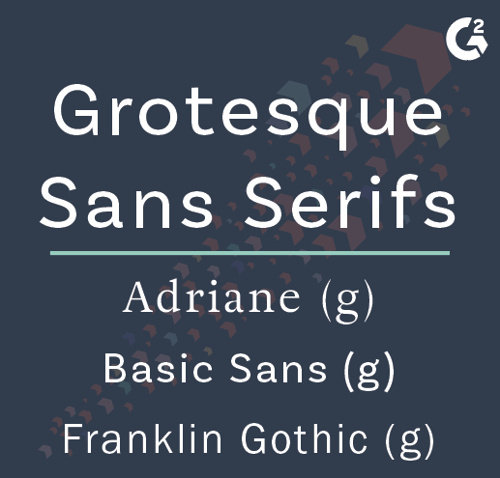 grotesque sans serifs examples