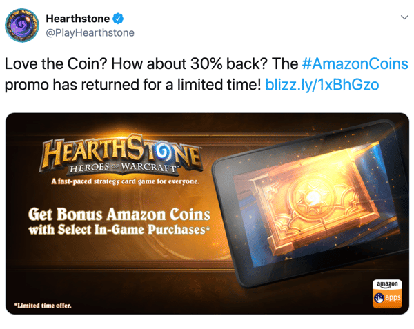 Hearthstone Amazon Coins