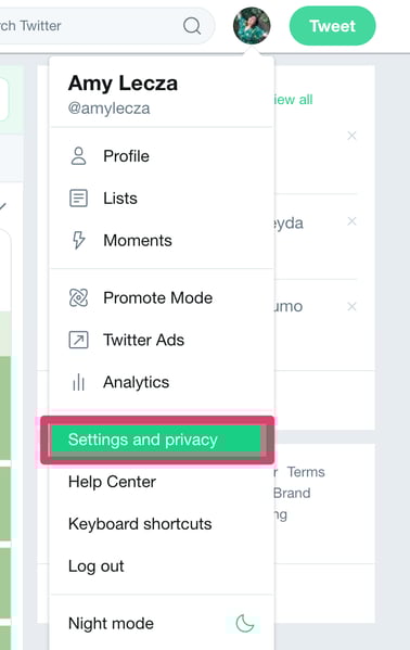 how to stop twitter emails settings and privacy