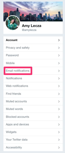 how to stop twitter emails email notifications