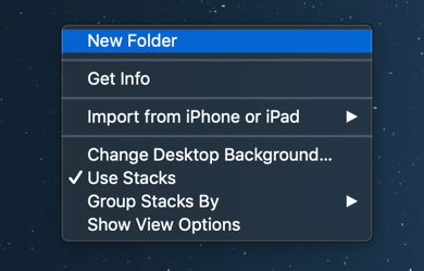 how to create a new folder on mac