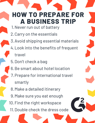 how to prepare for a business trip