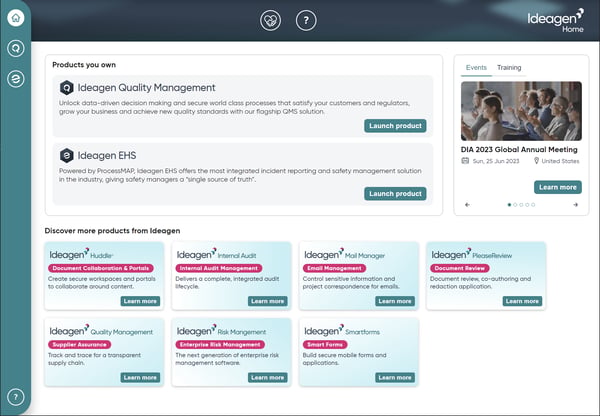 Ideagen Quality Management Dashboard