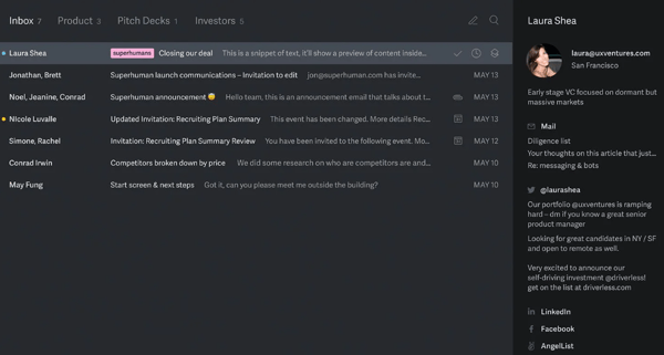 Email management software: Superhuman