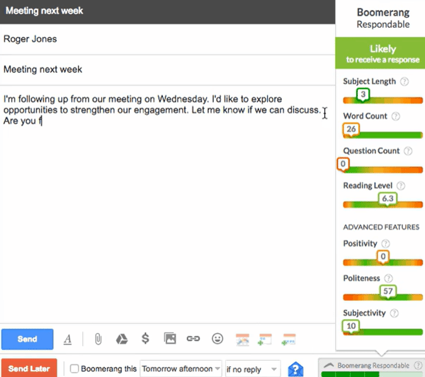 Email management software: Boomerang for Gmail