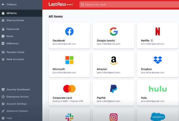 Password manager: LastPass