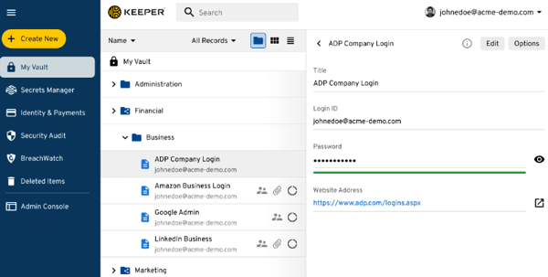 Password managers: Keeper Password Manager