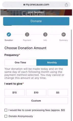 Auction software: OneCause