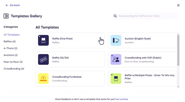 Auction software: RallyUp