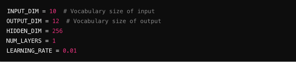 Define hyperparameters