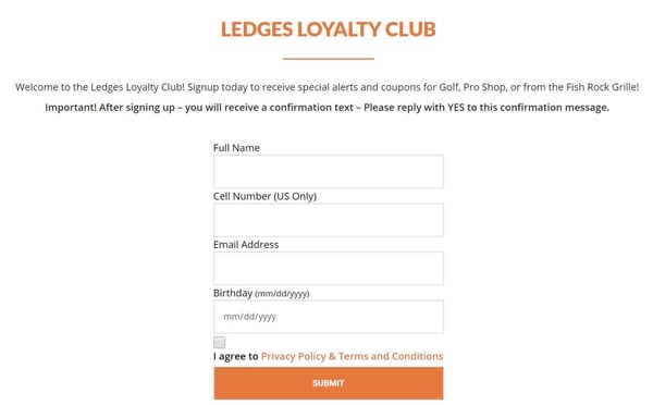 ledges loyalty club email list