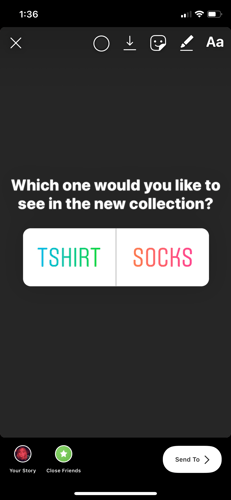 instagram story poll