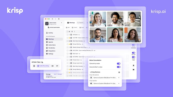 AI meeting assistant in Krisp