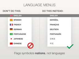 menu de idiomas 