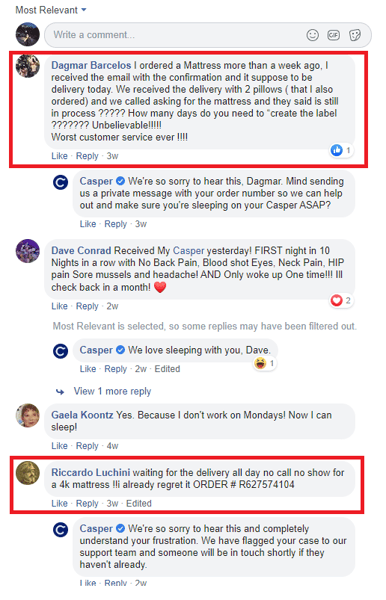 casper customer service