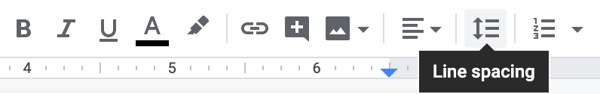 line spacing