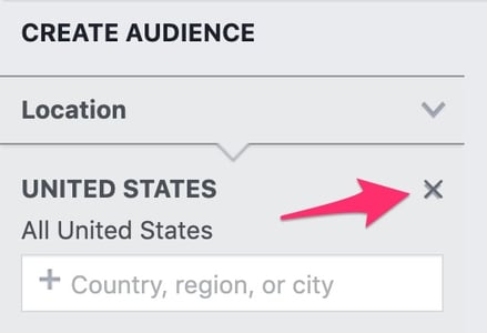 location section within audience insights