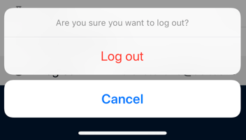 logging out of tumblr app