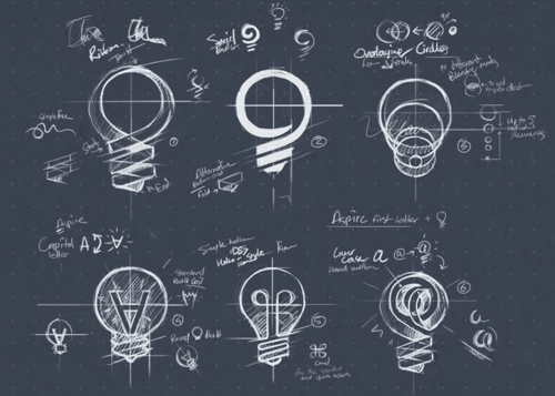 logo design process sketch