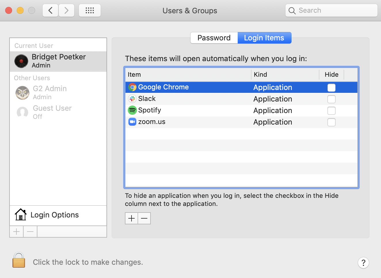 how to manage mac startup programs