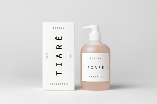 minimal package design text
