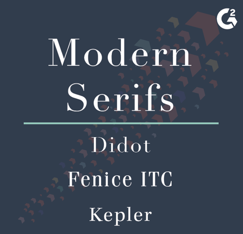 modern serif examples