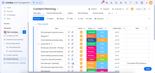 monday.com task management