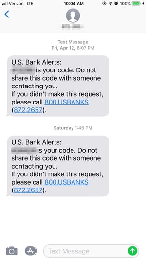 US Bank Multi-Factor Authentication
