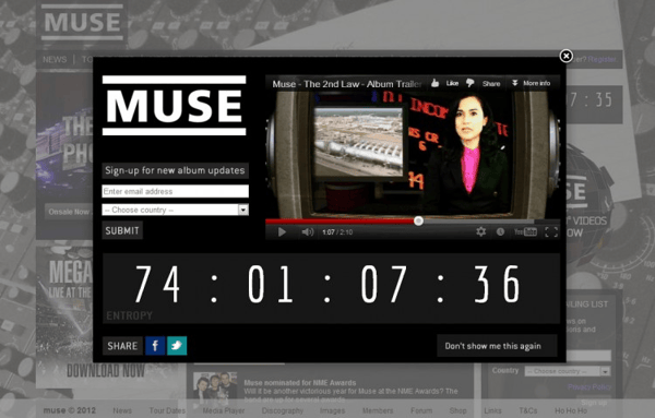 muse countdown splash screen