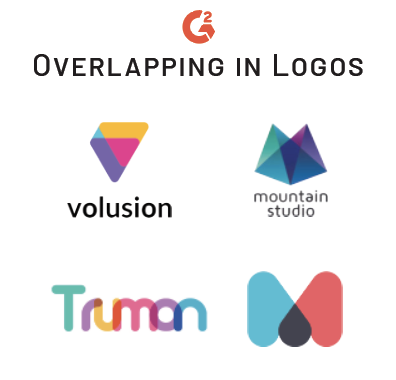 overlapping trend in logos
