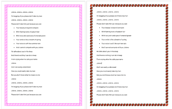 page border examples