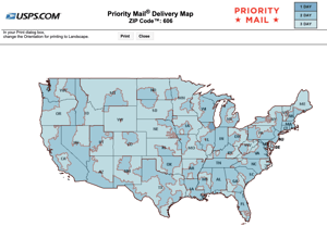 priority mail-afleverkaart