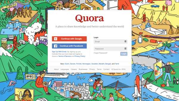 how to set up a quora account