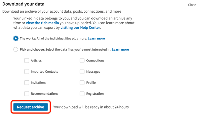 request-linkedin-data
